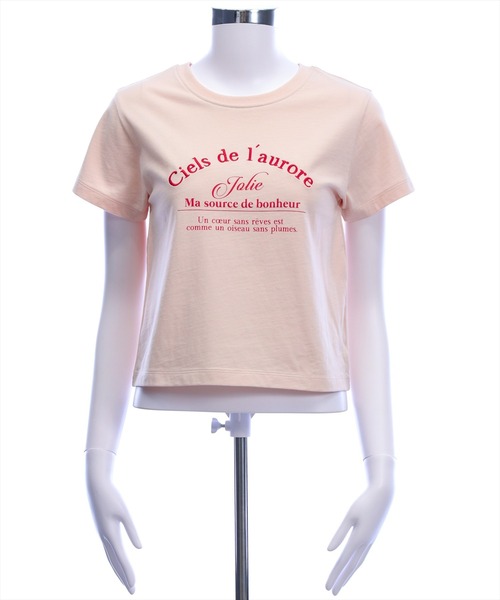 clear（クリア）の「ロゴ刺繍入りプリントTシャツ［骨格ウェーブ/華奢見え/カジュアル］（Tシャツ/カットソー・レディース・ブラック系その他2/ピンク/レッド/ホワイト系その他/グレー/ホワイト系その他2/ブラック系その他・F）」の15枚目の写真