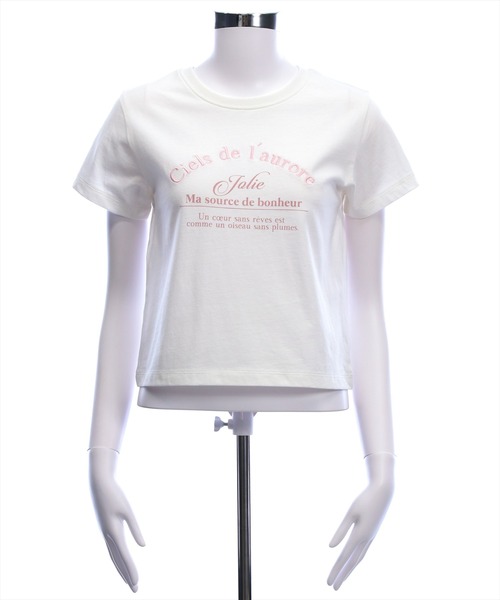 clear（クリア）の「ロゴ刺繍入りプリントTシャツ［骨格ウェーブ/華奢見え/カジュアル］（Tシャツ/カットソー・レディース・ブラック系その他2/ピンク/レッド/ホワイト系その他/グレー/ホワイト系その他2/ブラック系その他・F）」の19枚目の写真