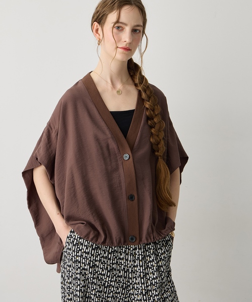 LE SOUK HOLIDAY(ルスークホリデー)の「《WEB限定》裾ドロストシアーカーディガン(シャツ/ブラウス・レディース・カーキ/ブラック・L/M)」の10枚目の写真