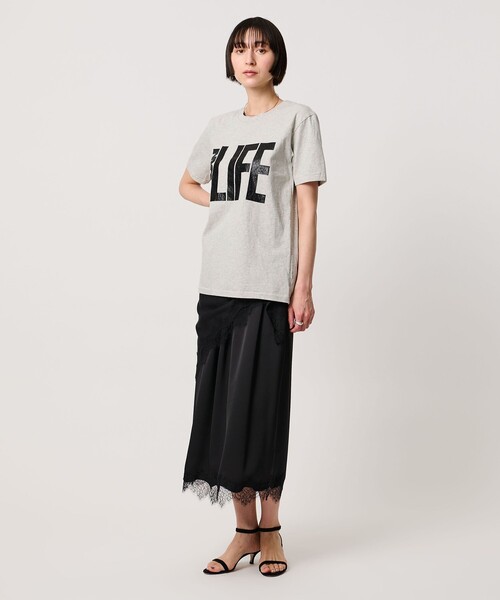 MIXTA(ミクスタ)の「【別注】<MIXTA>SLOW LIFE Tシャツ LT.GRAY(Tシャツ/カットソー・レディース・ライトグレー・S)」の3枚目の写真