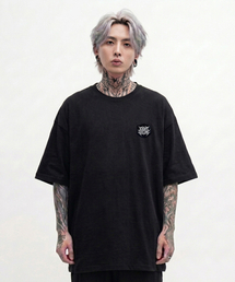 EIGHTVOLUME（エイトボリューム）の「EVメタルパッチオーバーサイズ半袖Tシャツ（ブラック）（Tシャツ/カットソー）」
