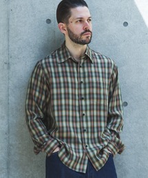 SILKY TENCEL CHECK / REGULAR COLLAR SHIRT /M263107