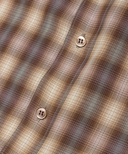 MR.OLIVE(ミスターオリーブ)の「SILKY TENCEL CHECK / REGULAR COLLAR SHIRT /M263107(シャツ/ブラウス・メンズ・グリーン/ブラウン・LARGE/MEDIUM/SMALL)」の14枚目の写真