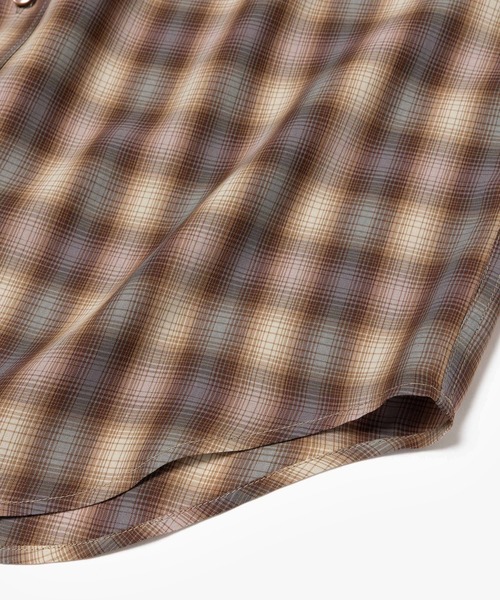 MR.OLIVE(ミスターオリーブ)の「SILKY TENCEL CHECK / REGULAR COLLAR SHIRT /M263107(シャツ/ブラウス・メンズ・グリーン/ブラウン・LARGE/MEDIUM/SMALL)」の16枚目の写真