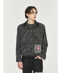 THE GREATEST（ザ　グレイテスト）の「Rose Tweed Shirt Black（シャツ/ブラウス）」