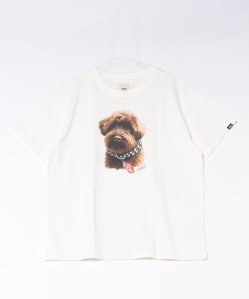 VANS(バンズ)の「VANS ヴァンズ W Dog print TEE ショートスリーブ 126R3011101 ABC-MART限定 WHITE(Tシャツ/カットソー・レディース・ホワイト・SMALL/MEDIUM)」の1枚目の写真