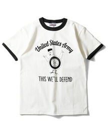 HOUSTON プリントリンガーTシャツ(U.S.ARMY)
