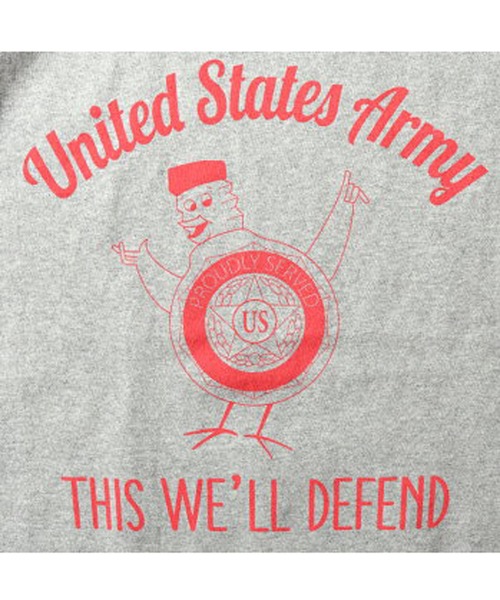 HOUSTON(ヒューストン)の「HOUSTON プリントリンガーTシャツ(U.S.ARMY)(Tシャツ/カットソー・レディース・ホワイト系その他/グレー系その他/ホワイト系その他2・1)」の9枚目の写真