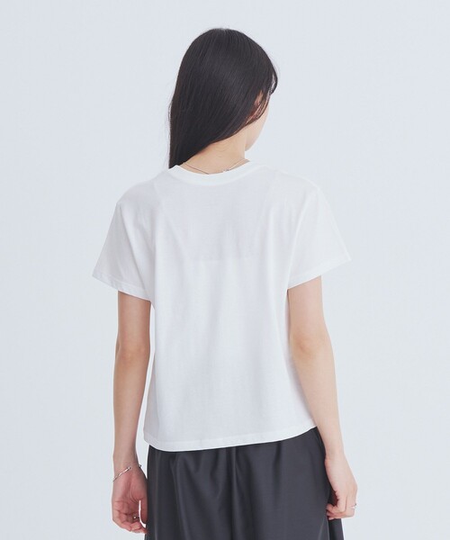 UNITED TOKYO(ユナイテッドトウキョウ)の「【大人気!】コンパクトTシャツ|ウォッシャブル/オフィスカジュアル/半袖/Tシャツ/夏服/抗ピリング(Tシャツ/カットソー・レディース・ブラック/アイボリー/ネイビー/レッド/ピンク/ライトブルー・FREE)」の13枚目の写真