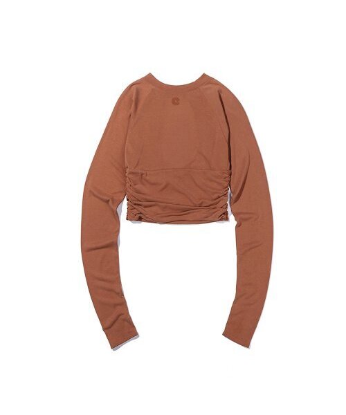 EXTRAORDINARY(エクストラオーディナリー)の「SHIRRING LONGSLEEVE ORANGE(Tシャツ/カットソー・メンズ・その他・SMALL/X-SMALL)」の1枚目の写真