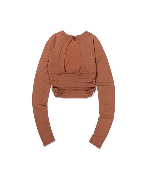 EXTRAORDINARY(エクストラオーディナリー)の「SHIRRING LONGSLEEVE ORANGE(Tシャツ/カットソー・メンズ・その他・SMALL/X-SMALL)」の6枚目の写真