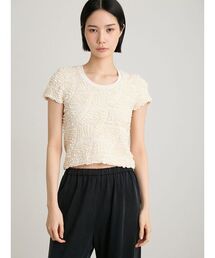 MIESROHE | UネックコンパクトシュリンクTシャツ(Tシャツ/カットソー)