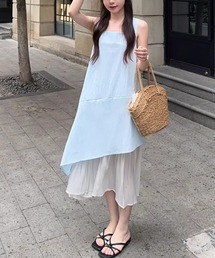 ロング丈ノースリーブワンピース
