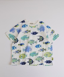 MAKE YOUR DAY（メイクユアデイ）の「おさかなカーニバル総柄半袖Tシャツ（Tシャツ/カットソー）」