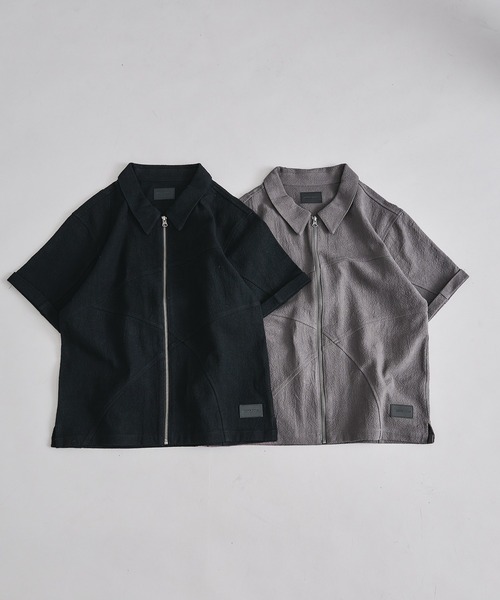 ANDER HUNK(アンダーハンク)の「Linen Cotton Shirt Jacket/リネンコットンシャツジャケット(シャツ/ブラウス・メンズ・ブラック/グレー・MEDIUM/LARGE)」の19枚目の写真