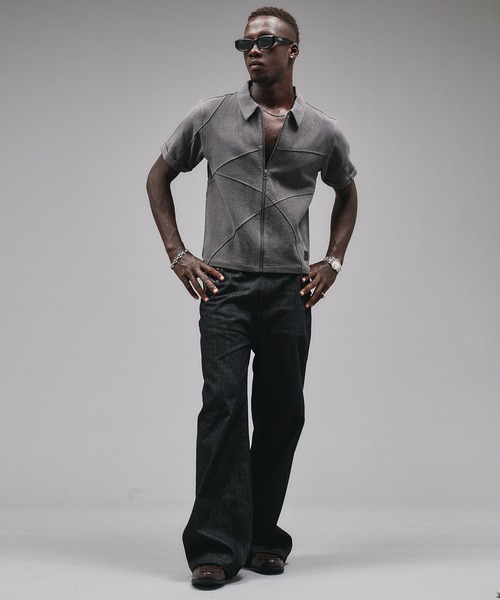 ANDER HUNK(アンダーハンク)の「Linen Cotton Shirt Jacket/リネンコットンシャツジャケット(シャツ/ブラウス・メンズ・ブラック/グレー・MEDIUM/LARGE)」の12枚目の写真
