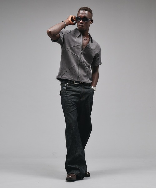 ANDER HUNK(アンダーハンク)の「Linen Cotton Shirt Jacket/リネンコットンシャツジャケット(シャツ/ブラウス・メンズ・ブラック/グレー・MEDIUM/LARGE)」の13枚目の写真