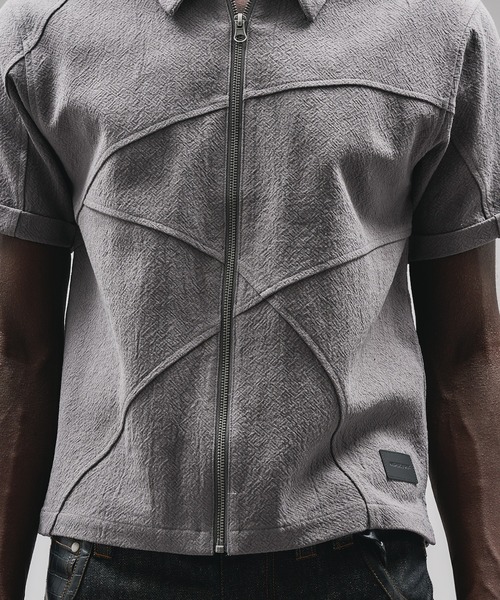 ANDER HUNK(アンダーハンク)の「Linen Cotton Shirt Jacket/リネンコットンシャツジャケット(シャツ/ブラウス・メンズ・ブラック/グレー・MEDIUM/LARGE)」の10枚目の写真