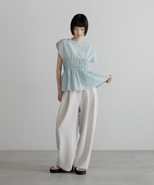 LOWRYS FARM(ローリーズファーム)の「シャーリングペプラムフレンチスリーブ 759467(シャツ/ブラウス・レディース・ブルー/ドット/ブラック・FREE)」の13枚目の写真