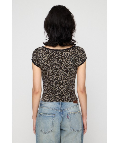 LAGUA GEM(ラグアジェム)の「LEOPARD LACE トップス(Tシャツ/カットソー・レディース・グレー/ブラウン・FREE)」の22枚目の写真