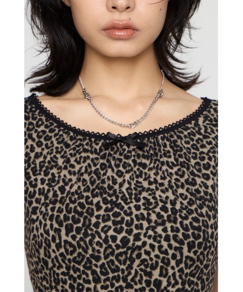 LAGUA GEM(ラグアジェム)の「LEOPARD LACE トップス(Tシャツ/カットソー・レディース・グレー/ブラウン・FREE)」の21枚目の写真