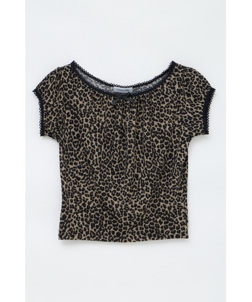 LAGUA GEM(ラグアジェム)の「LEOPARD LACE トップス(Tシャツ/カットソー・レディース・グレー/ブラウン・FREE)」の19枚目の写真
