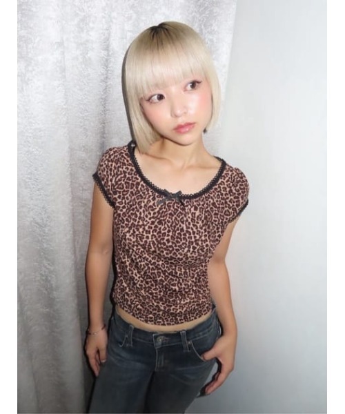 LAGUA GEM(ラグアジェム)の「LEOPARD LACE トップス(Tシャツ/カットソー・レディース・グレー/ブラウン・FREE)」の17枚目の写真