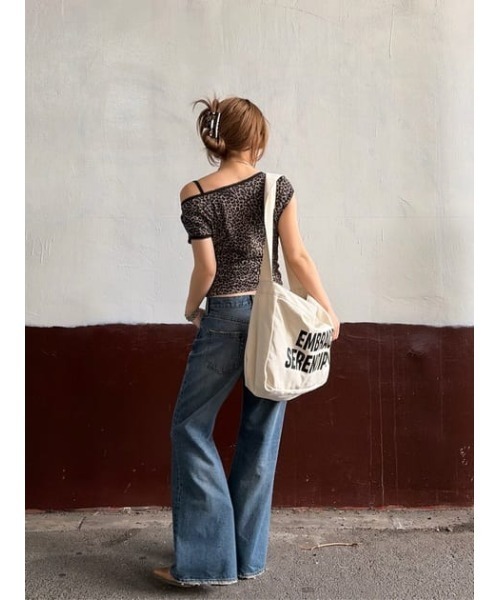 LAGUA GEM(ラグアジェム)の「LEOPARD LACE トップス(Tシャツ/カットソー・レディース・グレー/ブラウン・FREE)」の15枚目の写真
