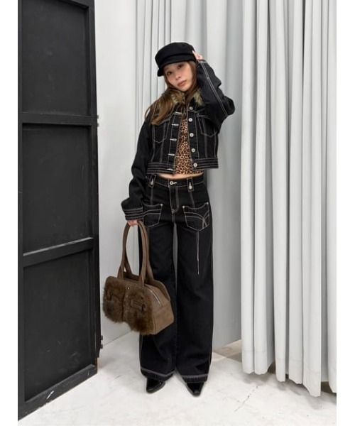 LAGUA GEM(ラグアジェム)の「LEOPARD LACE トップス(Tシャツ/カットソー・レディース・グレー/ブラウン・FREE)」の9枚目の写真