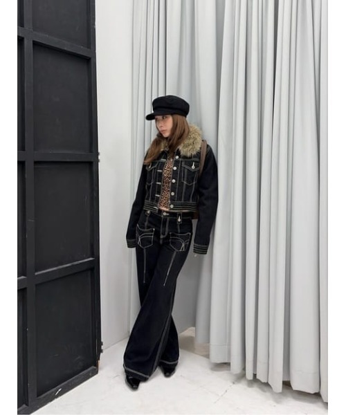 LAGUA GEM(ラグアジェム)の「LEOPARD LACE トップス(Tシャツ/カットソー・レディース・グレー/ブラウン・FREE)」の6枚目の写真