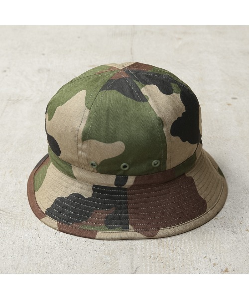 MILITARY（ミリタリー）の「実物 新品 デッドストック フランス軍 HBT ブッシュハット CCEカモ（ハット・メンズ・カモフラージュ・57/56/59/58）」の3枚目の写真