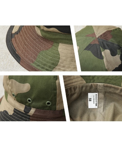 MILITARY（ミリタリー）の「実物 新品 デッドストック フランス軍 HBT ブッシュハット CCEカモ（ハット・メンズ・カモフラージュ・57/56/59/58）」の9枚目の写真