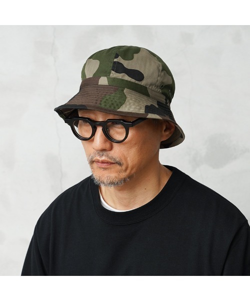 MILITARY（ミリタリー）の「実物 新品 デッドストック フランス軍 HBT ブッシュハット CCEカモ（ハット・メンズ・カモフラージュ・57/56/59/58）」の5枚目の写真