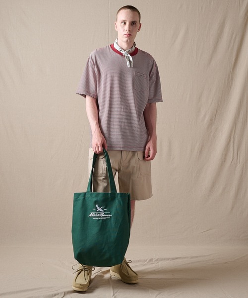 Eddie Bauer(エディーバウアー)の「ナロー ボーダー 半袖ポケットTシャツ(Tシャツ/カットソー・メンズ・グレー/バーガンディー/グリーン/ネイビー・XL/L/M/XXL/S)」の22枚目の写真
