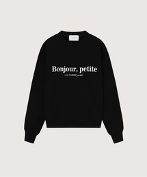 LA POMME petit Embroidery Bonjour petite Sweat
