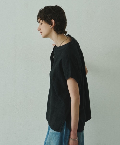 libelle more(リベル モア)の「エンブロイダリーレースフレンチトップス(Tシャツ/カットソー・レディース・ブラウン/ブラック/オフホワイト・M)」の14枚目の写真
