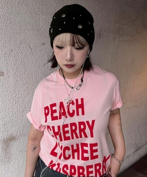 Chikashitsu +（チカシツプラス）の「【Chikashitsu +】mix eyelet studs beanie (3color) / 【チカシツプラス】ミックスアイレットスタッズビーニー＜着用動画あり＞（ニットキャップ/ビーニー・メンズ・ブラウン/グレー/ブラック・ONE SIZE）」の7枚目の写真