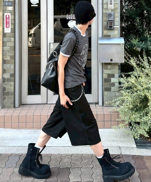 Chikashitsu +（チカシツプラス）の「【Chikashitsu +】mix eyelet studs beanie (3color) / 【チカシツプラス】ミックスアイレットスタッズビーニー＜着用動画あり＞（ニットキャップ/ビーニー・メンズ・ブラウン/グレー/ブラック・ONE SIZE）」の17枚目の写真