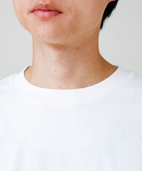 GLOSTER(グロスター)の「【夏素材で快適】フレブルパイルTEE ワンポイント刺繍(Tシャツ/カットソー・メンズ・ホワイト/ライトブルー/グレー系その他/ブルー系その他・L/M/S)」の10枚目の写真