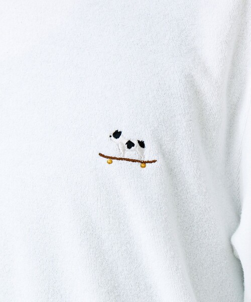 GLOSTER(グロスター)の「【夏素材で快適】フレブルパイルTEE ワンポイント刺繍(Tシャツ/カットソー・メンズ・ホワイト/ライトブルー/グレー系その他/ブルー系その他・L/M/S)」の11枚目の写真