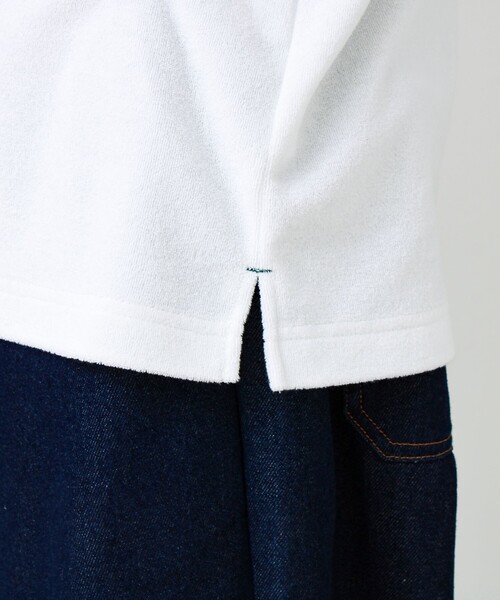 GLOSTER(グロスター)の「【夏素材で快適】フレブルパイルTEE ワンポイント刺繍(Tシャツ/カットソー・メンズ・ホワイト/ライトブルー/グレー系その他/ブルー系その他・L/M/S)」の12枚目の写真