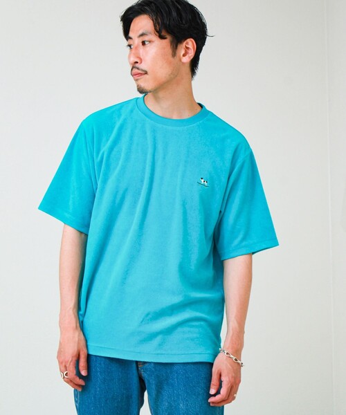 GLOSTER(グロスター)の「【夏素材で快適】フレブルパイルTEE ワンポイント刺繍(Tシャツ/カットソー・メンズ・ホワイト/ライトブルー/グレー系その他/ブルー系その他・L/M/S)」の17枚目の写真