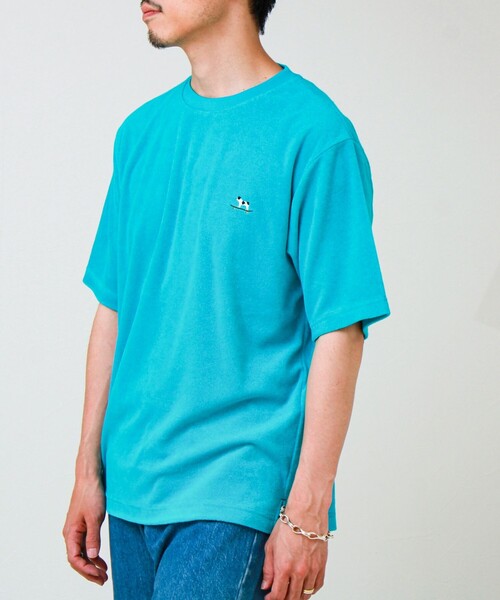 GLOSTER(グロスター)の「【夏素材で快適】フレブルパイルTEE ワンポイント刺繍(Tシャツ/カットソー・メンズ・ホワイト/ライトブルー/グレー系その他/ブルー系その他・L/M/S)」の18枚目の写真