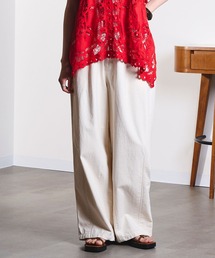 ROSE BUD | DENIM/BACK SATIN PANTS(デニムパンツ)