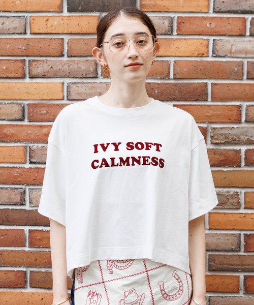 GEORGE'S（ジョージズ）の「フロッキーロゴＴシャツ（Tシャツ/カットソー・レディース・ブルー/チャコールグレー/オフホワイト・FREE）」の2枚目の写真