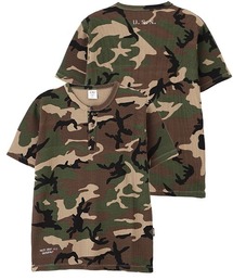 MINI WAFFLE HENLEY NECK T-SHIRT "U.S.N." / ミニワッフル ヘンリーネック 半袖Tシャツ / AVIREX /アヴィレックス