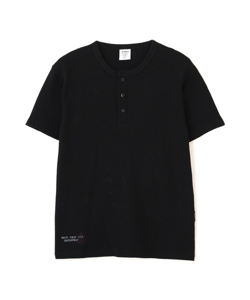 AVIREX(アヴィレックス)の「MINI WAFFLE HENRY NECK T-SHIRT "U.S.N." / ミニワッフル ヘンリーネック 半袖Tシャツ / AVIREX /アヴィレックス(Tシャツ/カットソー・メンズ・ホワイト/ブラック/グリーン系カモフラージュ・LARGE/SMALL/X-LARGE/MEDIUM)」の11枚目の写真