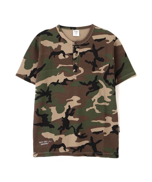 AVIREX(アヴィレックス)の「MINI WAFFLE HENRY NECK T-SHIRT "U.S.N." / ミニワッフル ヘンリーネック 半袖Tシャツ / AVIREX /アヴィレックス(Tシャツ/カットソー・メンズ・ホワイト/ブラック/グリーン系カモフラージュ・LARGE/SMALL/X-LARGE/MEDIUM)」の17枚目の写真