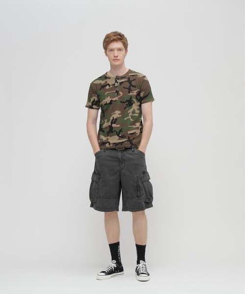 AVIREX(アヴィレックス)の「MINI WAFFLE HENRY NECK T-SHIRT "U.S.N." / ミニワッフル ヘンリーネック 半袖Tシャツ / AVIREX /アヴィレックス(Tシャツ/カットソー・メンズ・ホワイト/ブラック/グリーン系カモフラージュ・LARGE/SMALL/X-LARGE/MEDIUM)」の22枚目の写真
