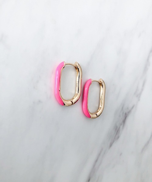 TIMELESS&THREE(タイムレスアンドスリー)の「スクエアメタルカラーリングピアス(ピアス(両耳用)・レディース・ホワイト/イエロー/オレンジ/ブルー/ピンク・FREE)」の20枚目の写真